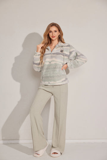 طقم بيجاما مخطط من قطعتين 