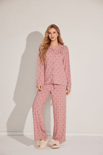 Two-piece button-down pajama set