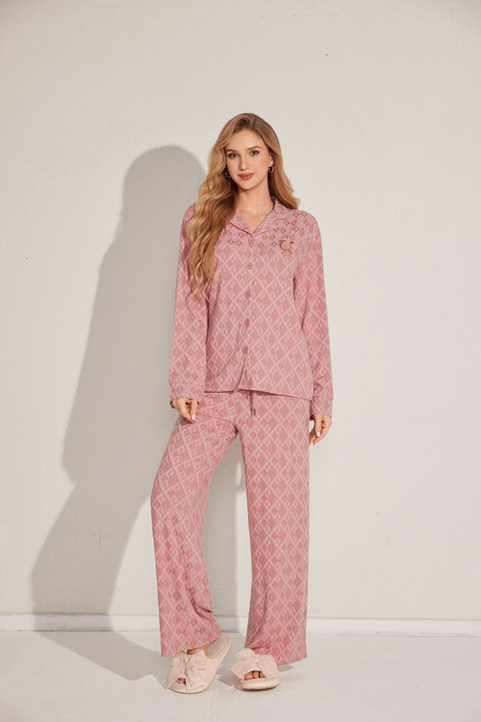 Two-piece button-down pajama set