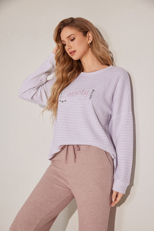 Two-piece long-sleeve pajama set