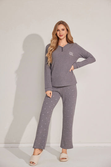 Two-piece long sleeve pajama set