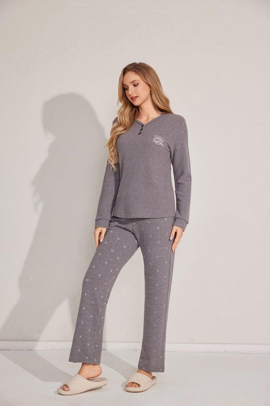 Two-piece long sleeve pajama set