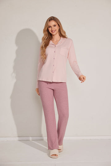 طقم رداء وبيجاما من ثلاث قطع مع بلوزة 