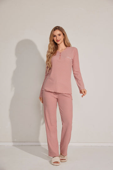 Two-piece long sleeve pajama set