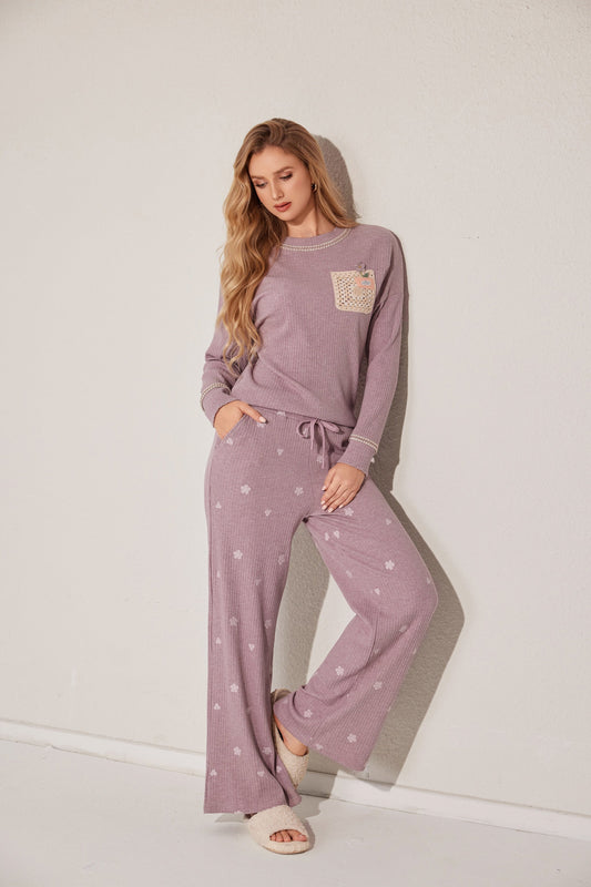 Printed two-piece pajama set