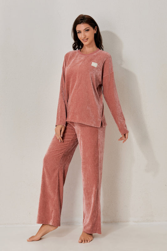 مجموعة بيجاما كلاسيكية صالة ثنائية