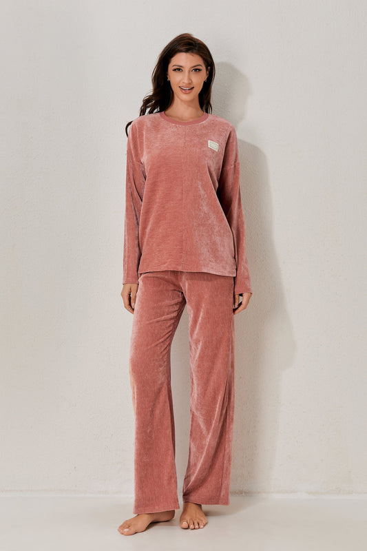 مجموعة بيجاما كلاسيكية صالة ثنائية