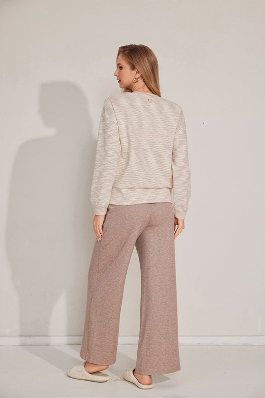 طقم بيجاما من قطعتين متباين 