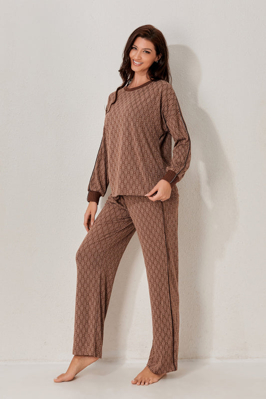 Textured duo pajama set