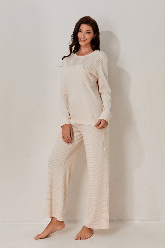 Relaxed-cut duo ladies pyjamas