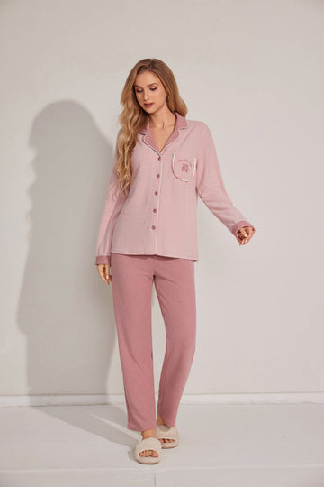 Soft open-style pajama set