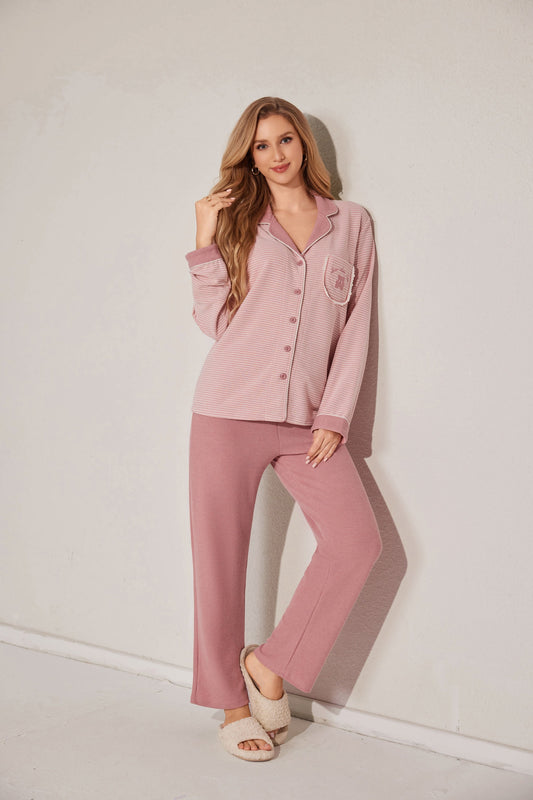 Soft open-style pajama set