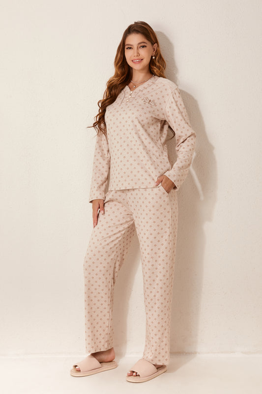 Two-piece long-sleeve pajama set
