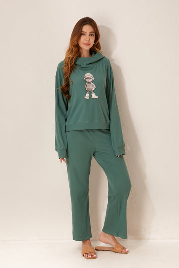 Graphic duo pajama set