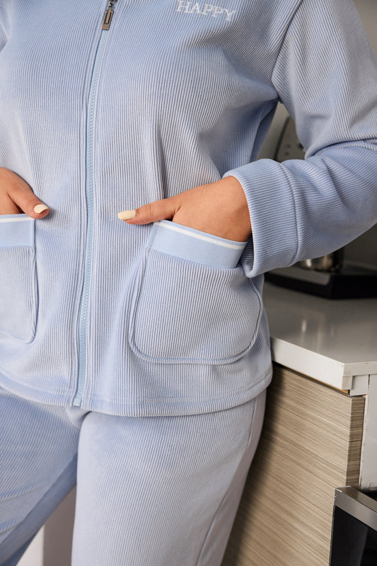 Two-piece button-up pajama set